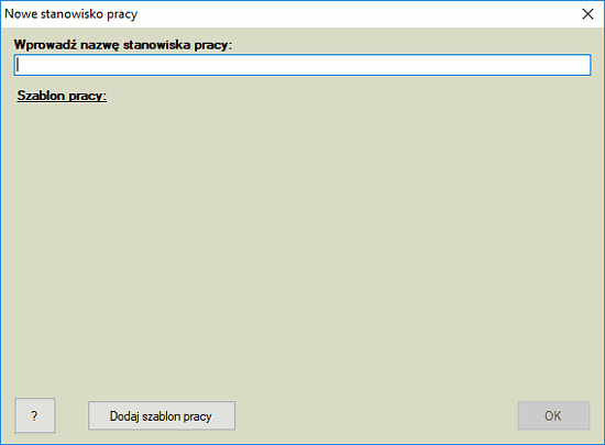 Nowe stanowisko pracy