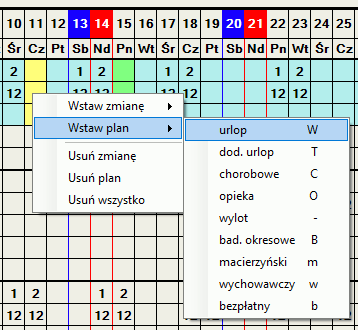 Menu kontekstowe grafika