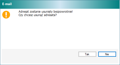 Potwierdzenie usunięcia odbiorcy